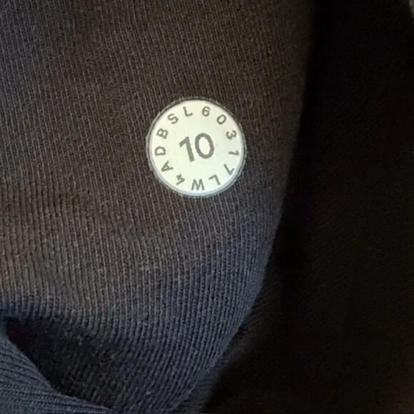 LULULEMON Scuba Full Zip Hoodie Sweatshirt Black Sz 10 - Picture 14 of 14